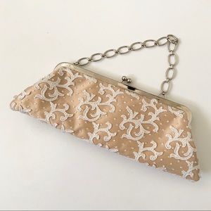 Franchi Beaded Lace clutch